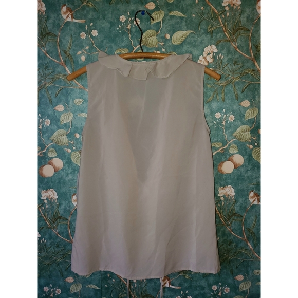 The Limited: Woman's Ruffle Trim Sleeveless Blouse - Picture 2 of 2